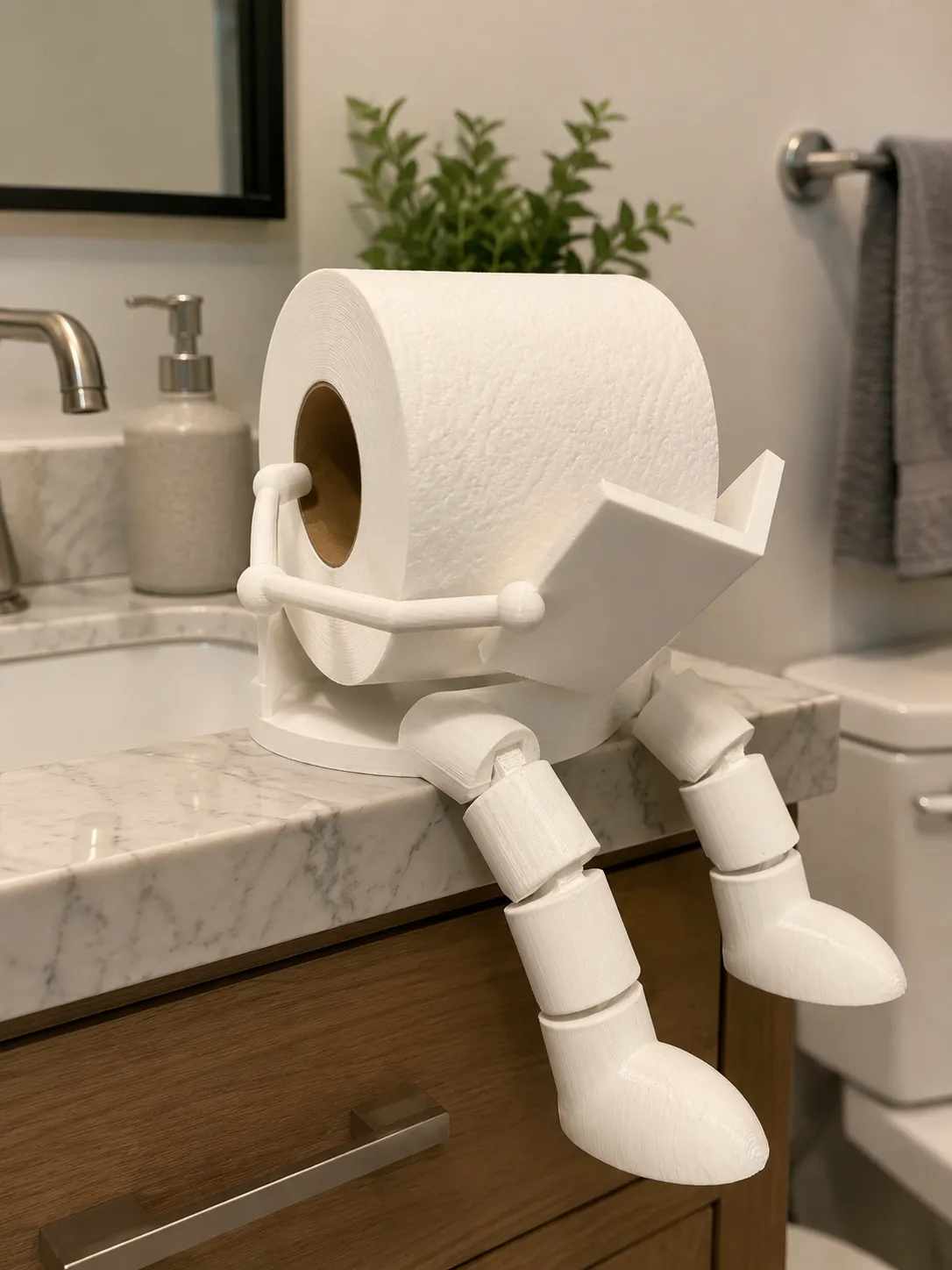 3D Printed Toilet Paper Holder – Whimsical Bathroom Decor