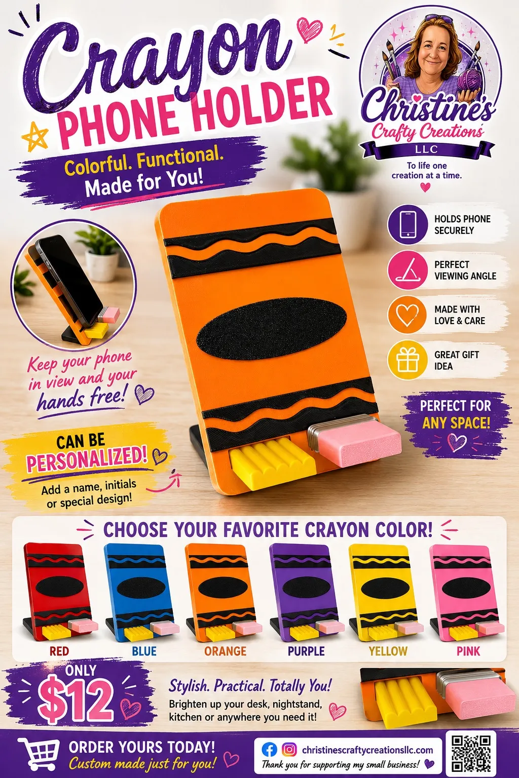 Crayon <br> Phone Holder